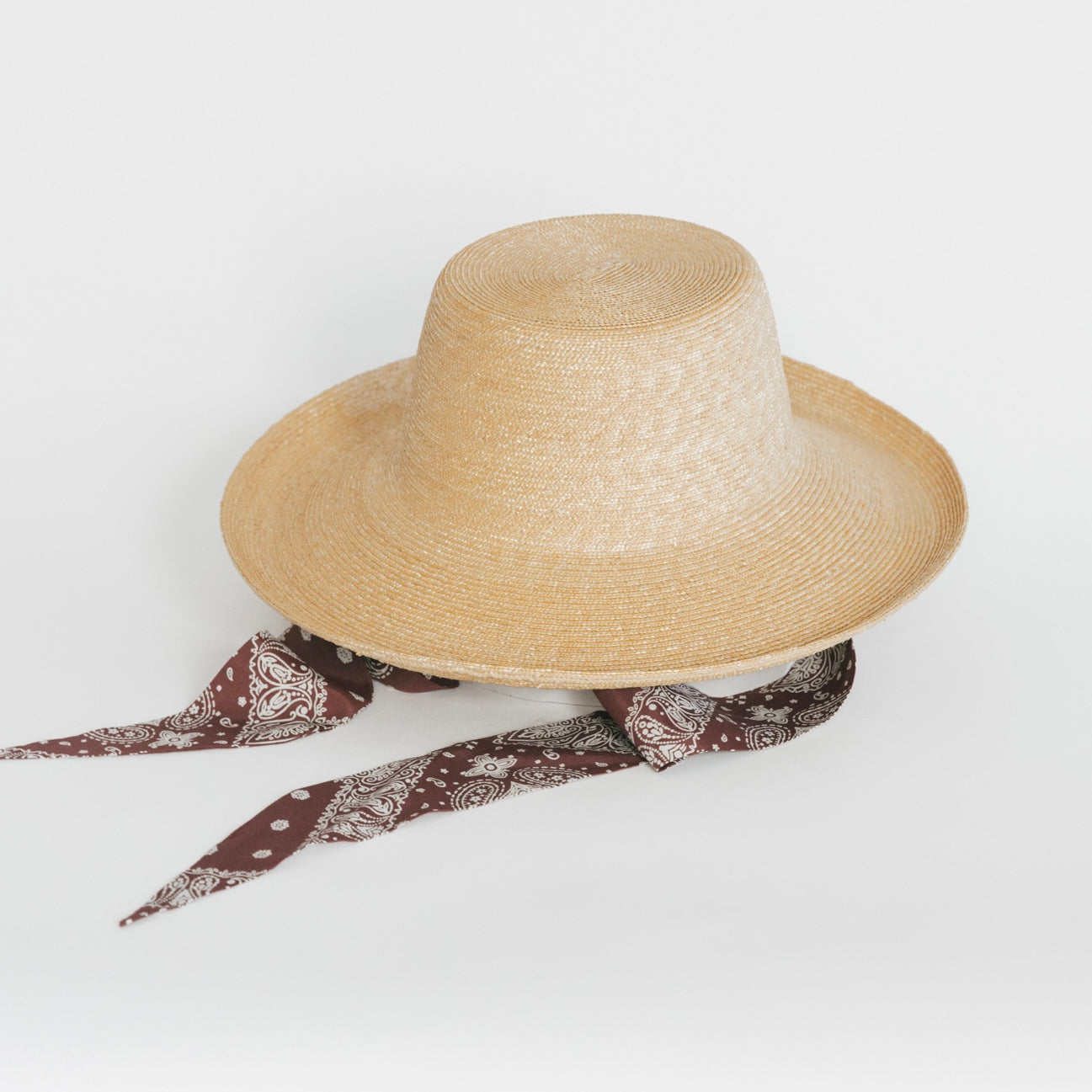 Thin Straw Scarf Hat