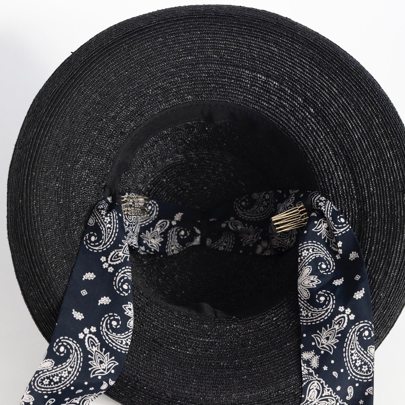 Thin Straw Scarf Hat