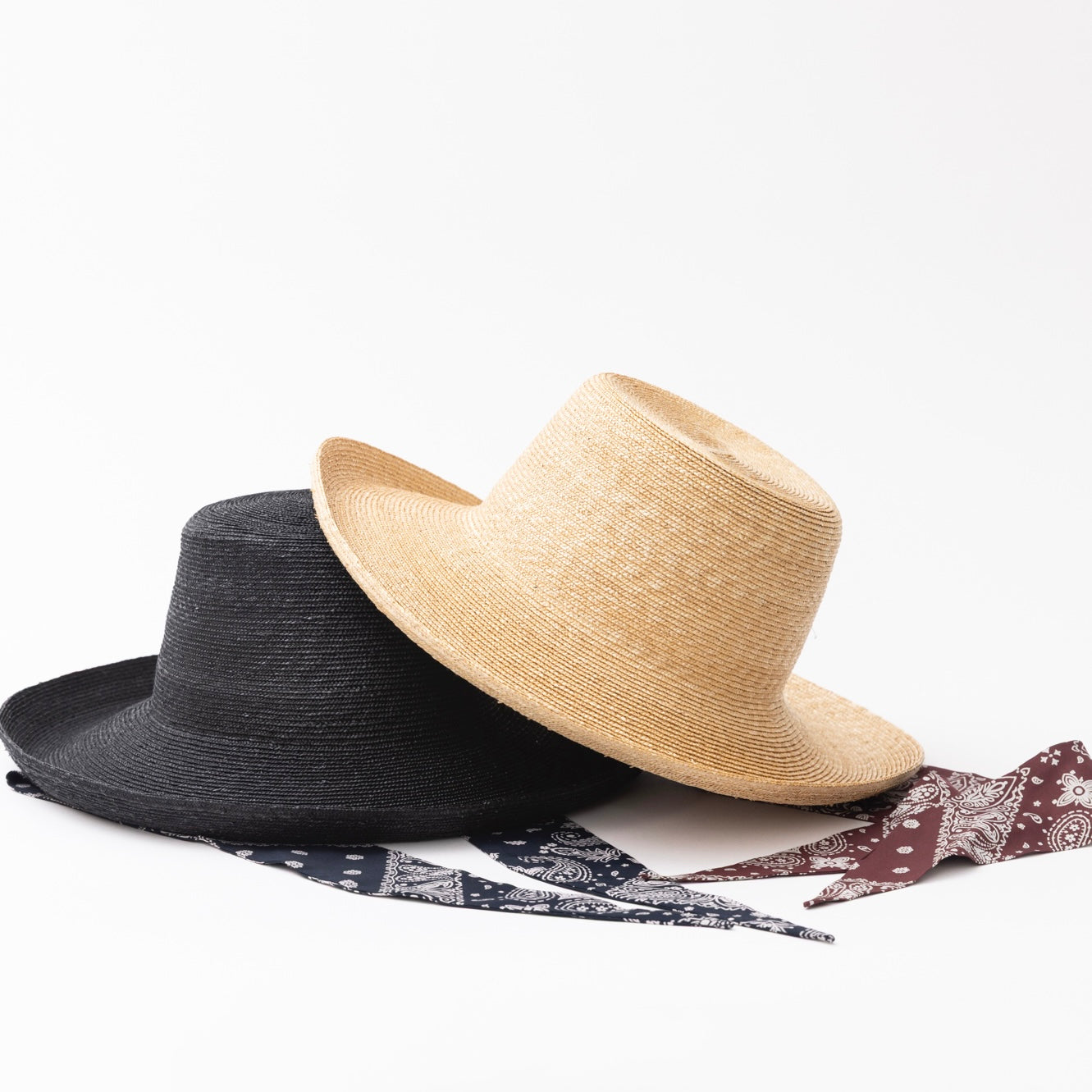 Thin Straw Scarf Hat