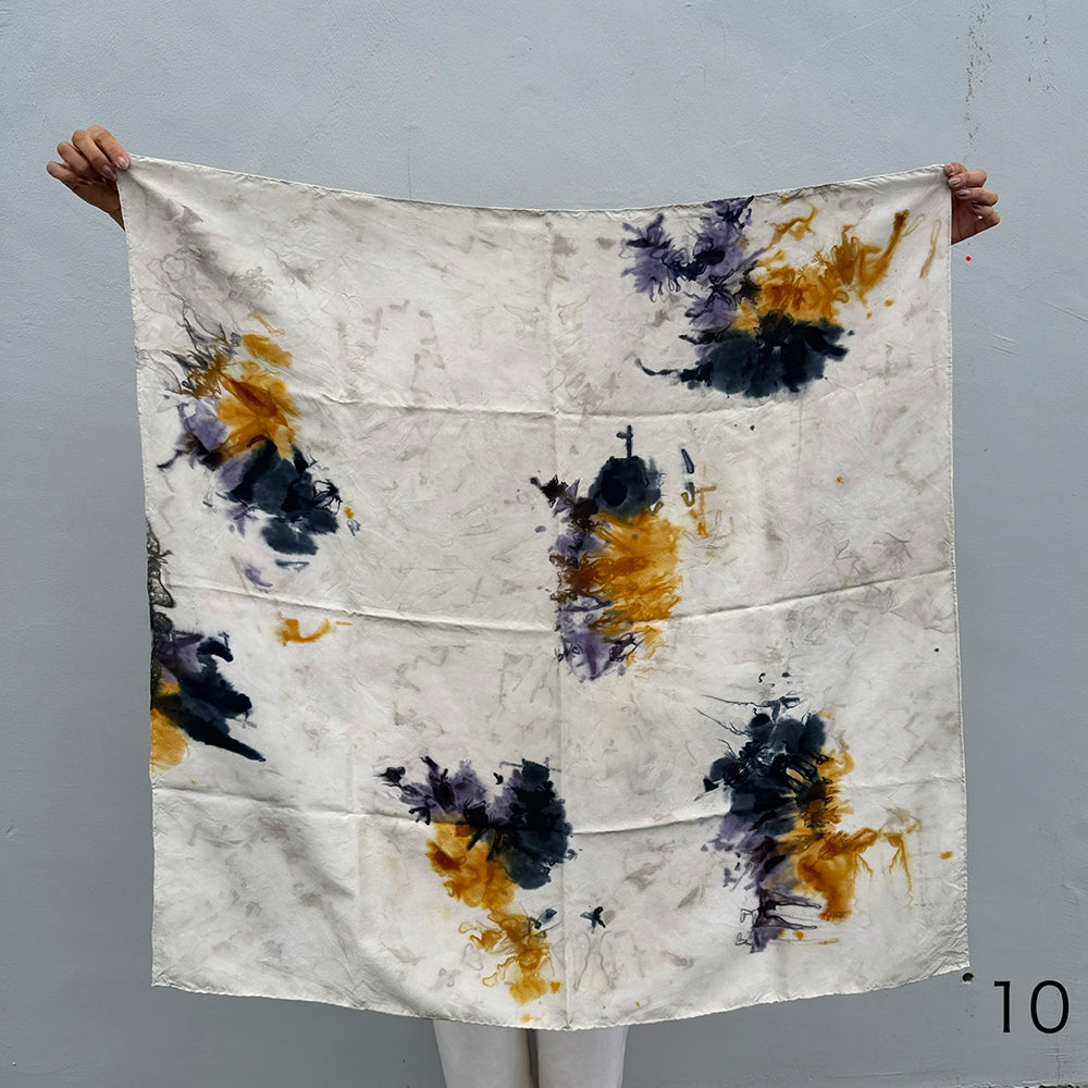 花影 -HANAKAGE- Silk Scarf _YELLOW