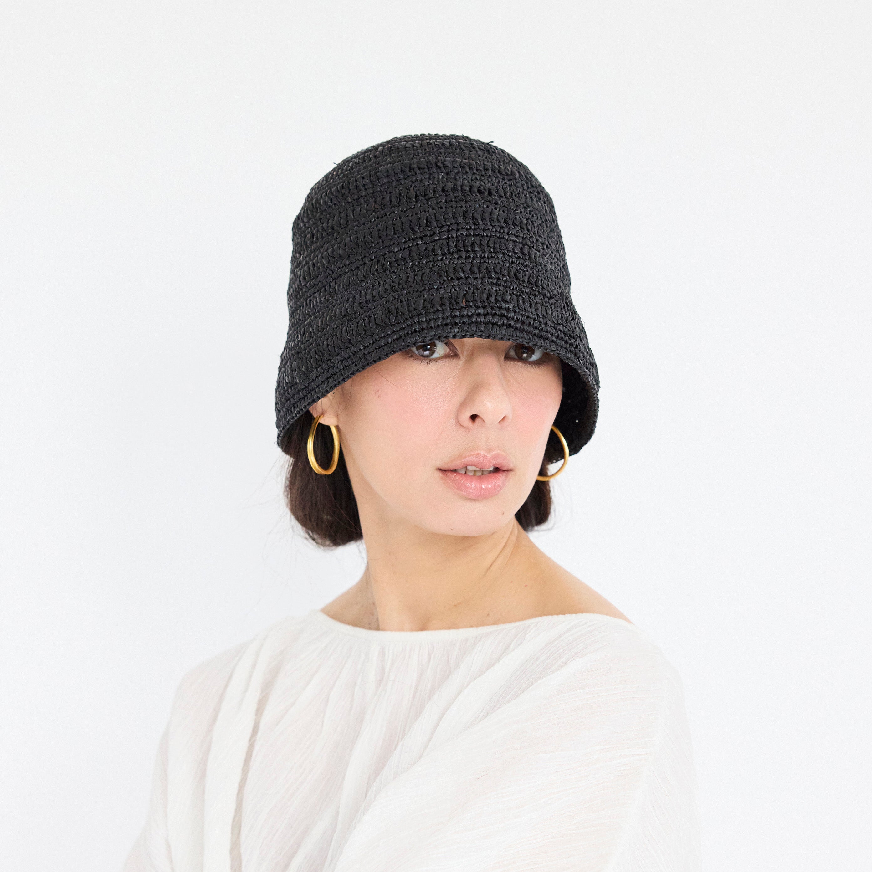 【予約送料無料】Raffia Down Short Bucket