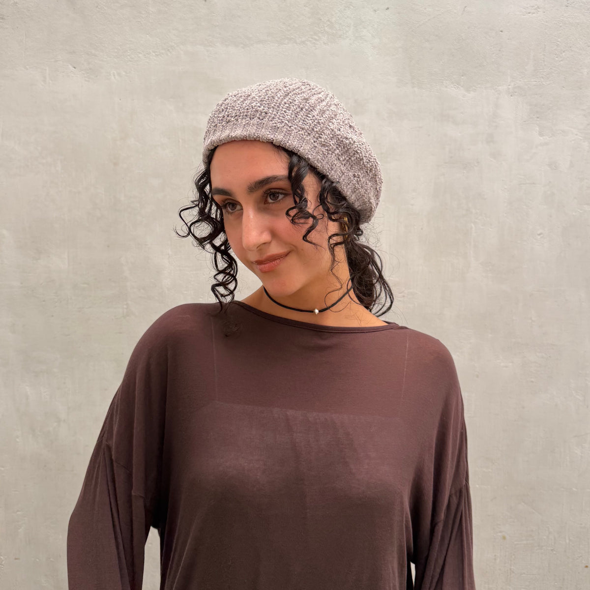 Mole Yarn Knit Beret