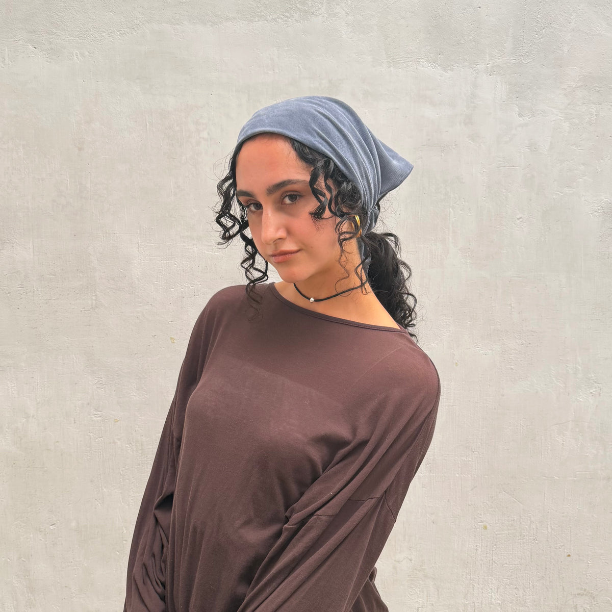 Triangle Velvet scarf