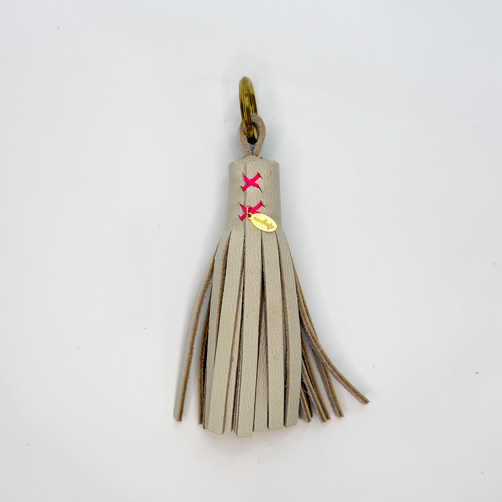 marihoja Leather Tassel (White)