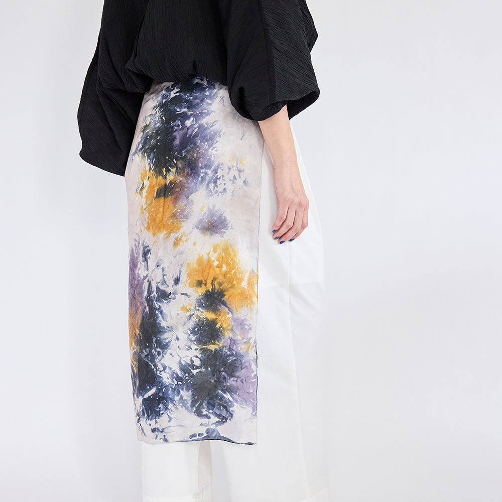 花影 -HANAKAGE- Silk Scarf _YELLOW