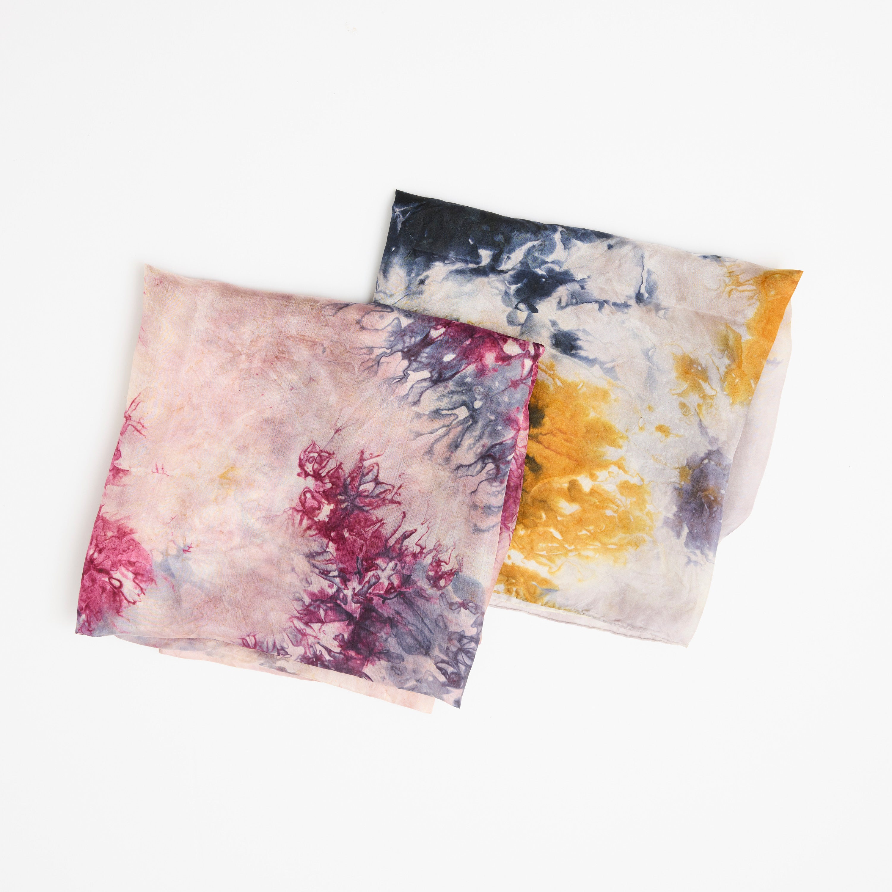 花影 -HANAKAGE- Silk Scarf _YELLOW