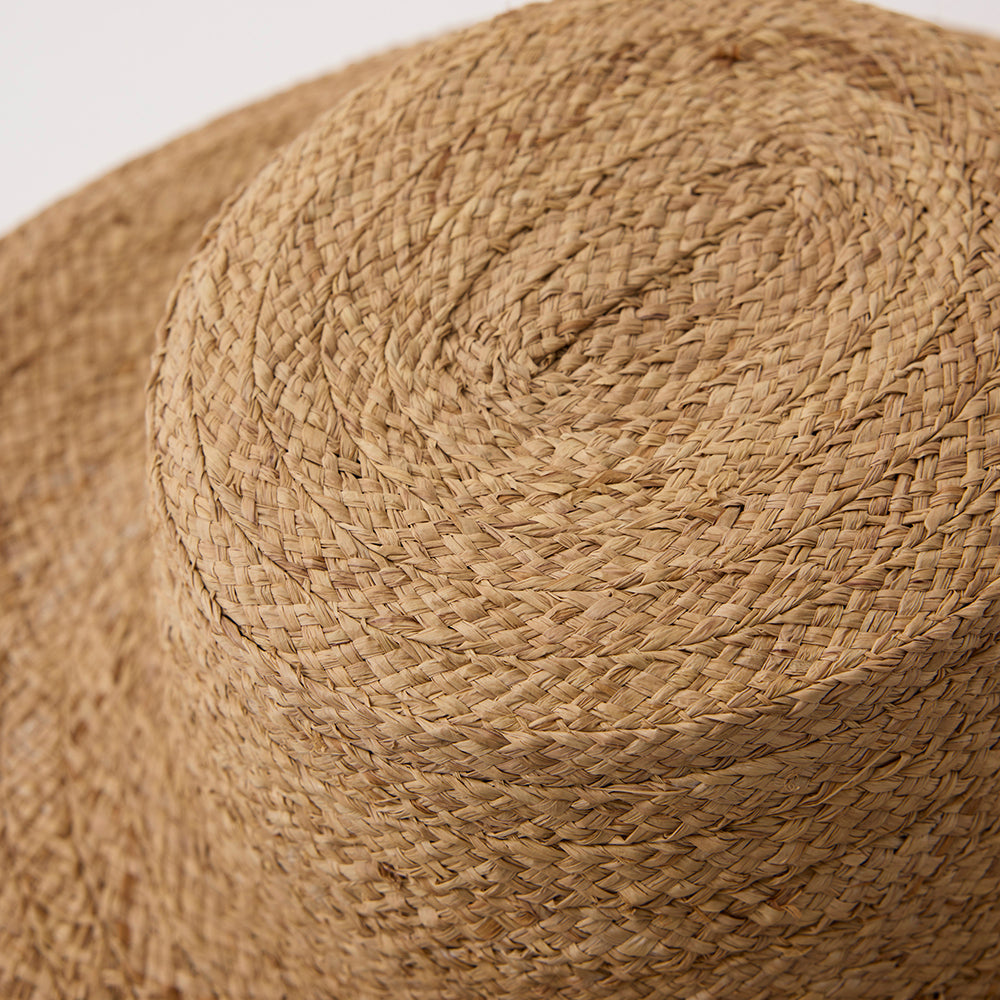 Caramel Raffia Wide Hat