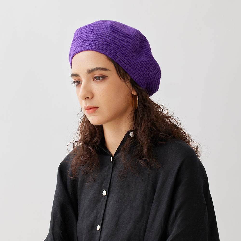 Cotton Knit Beret