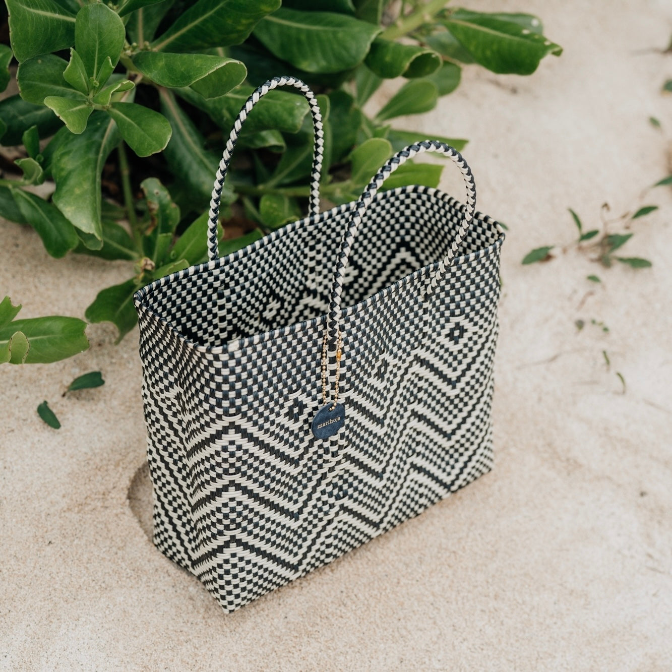 Mercado Bag Bianca -Black&Cream-