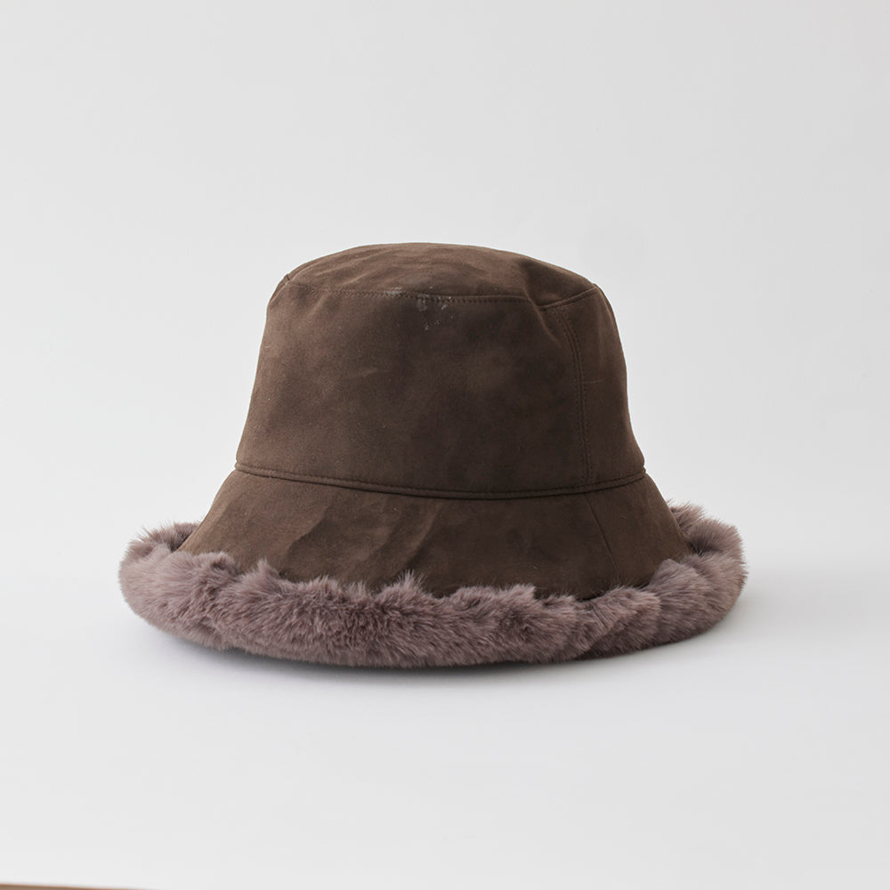 Cubo de piel tipo Mouton