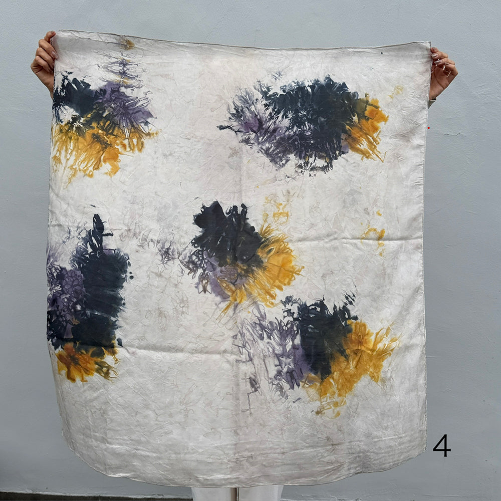 花影 -HANAKAGE- Silk Scarf _YELLOW
