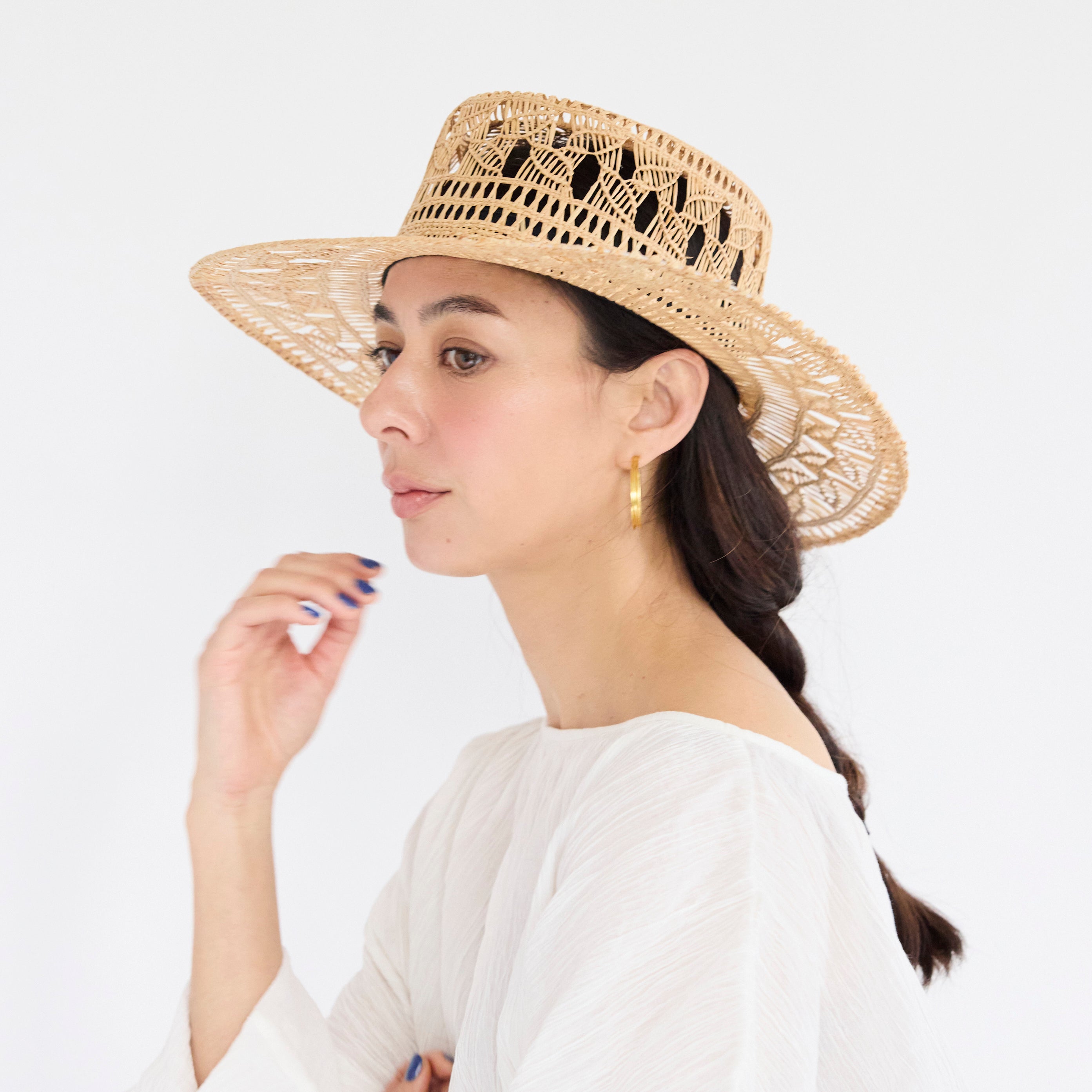 Vintage Pork Pie (Raffia Leaf)