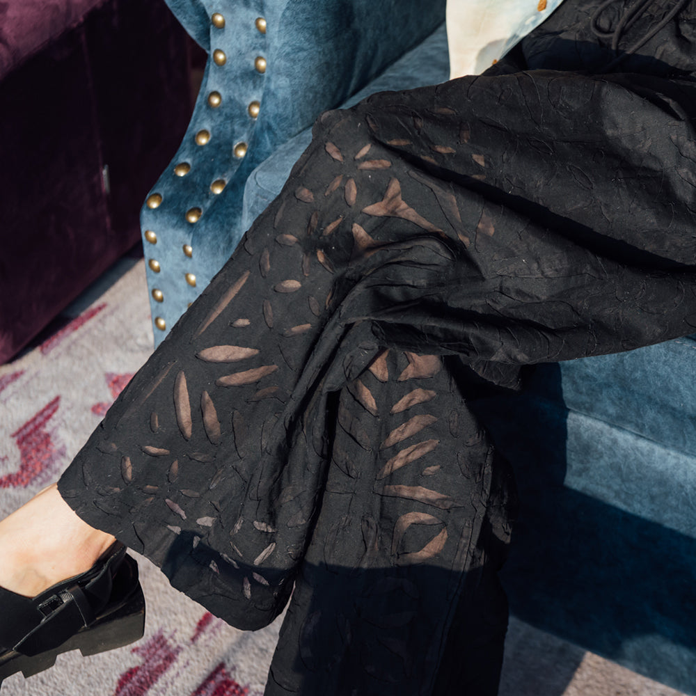 India Cut Work Quilt Pants