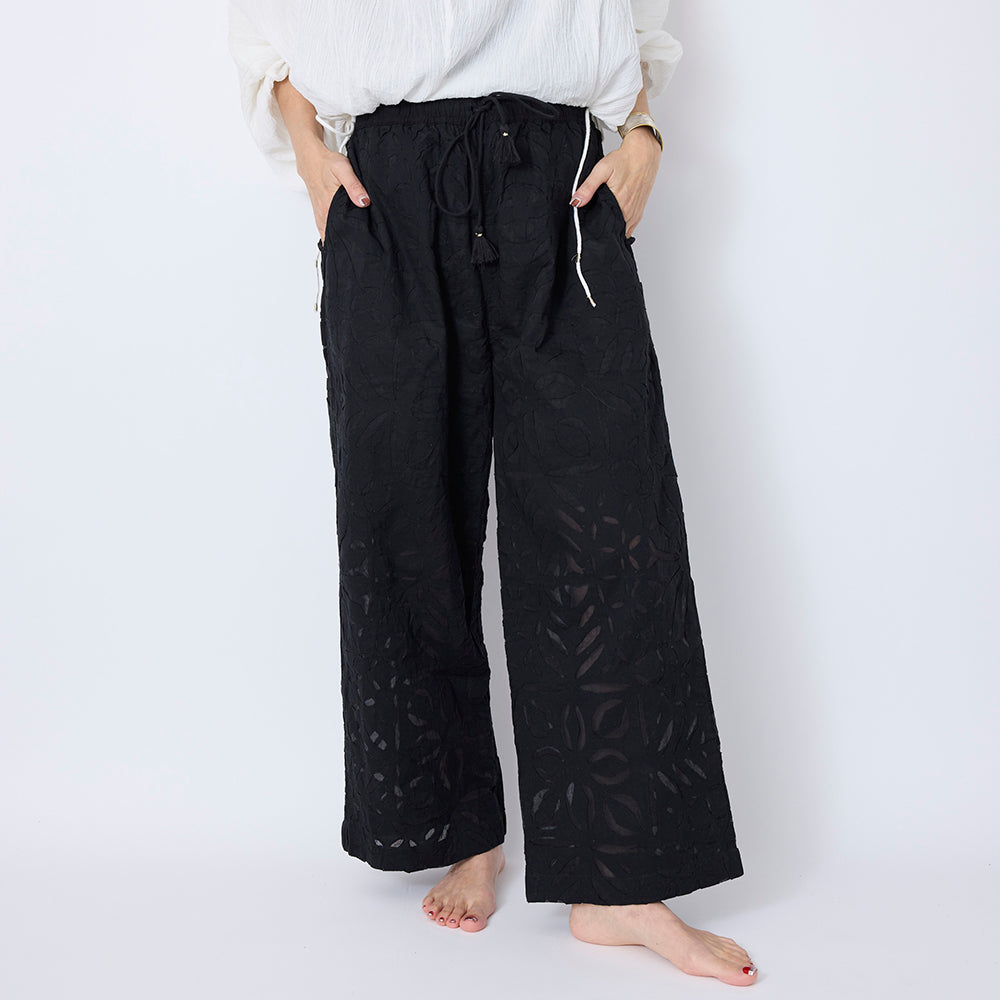 India Cut Work Quilt Pants