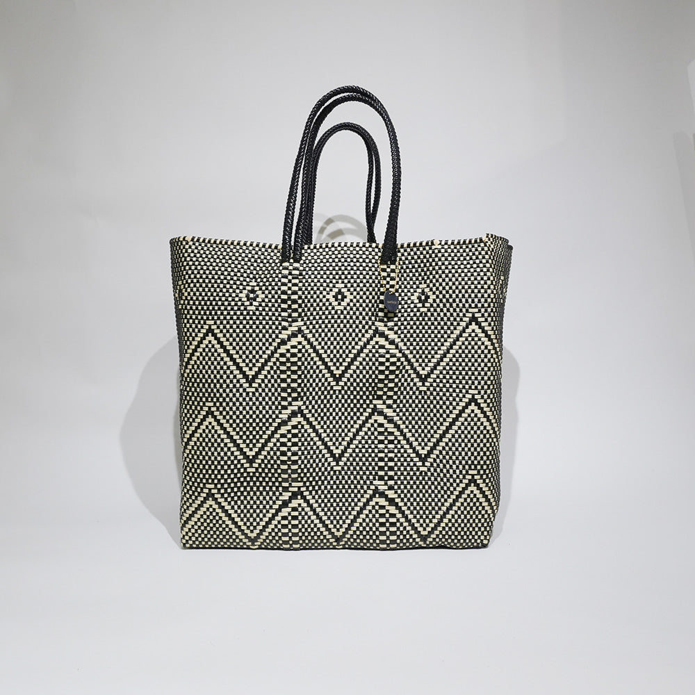 Mercado Bag " Grecia " / Black&Cream Black