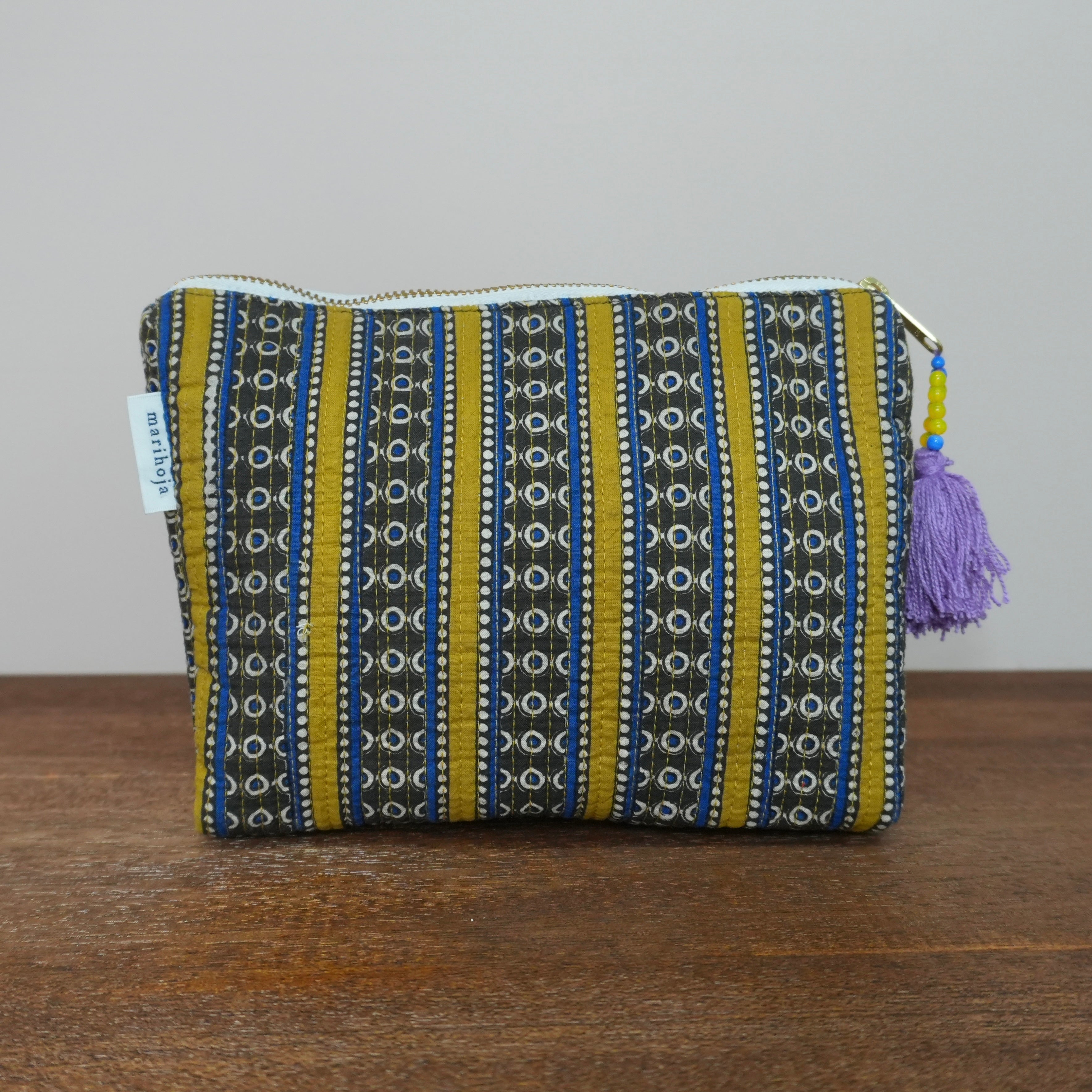 Block Print Kantha Bottom Pouch