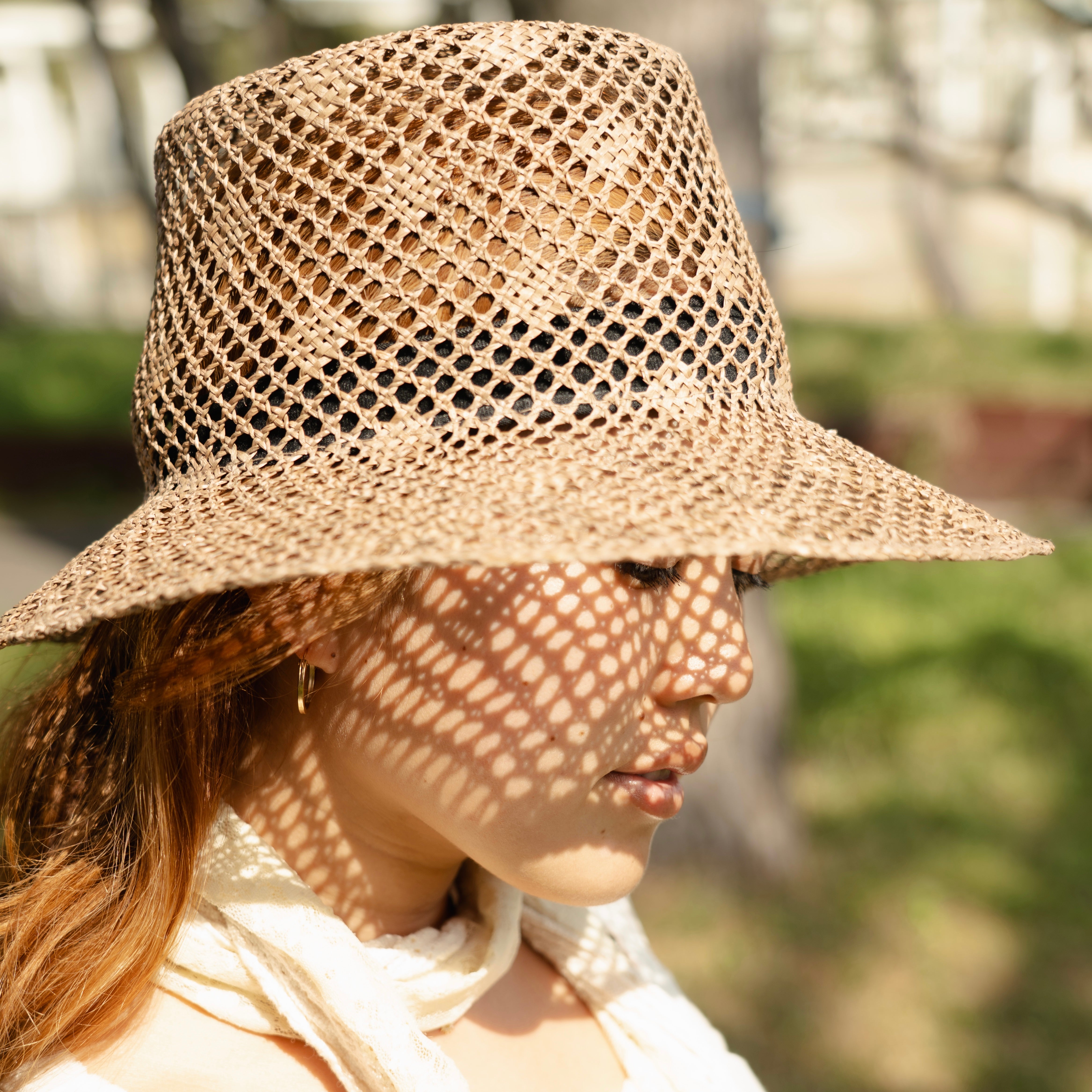 Sombrero plano vintage (mezcla marrón)