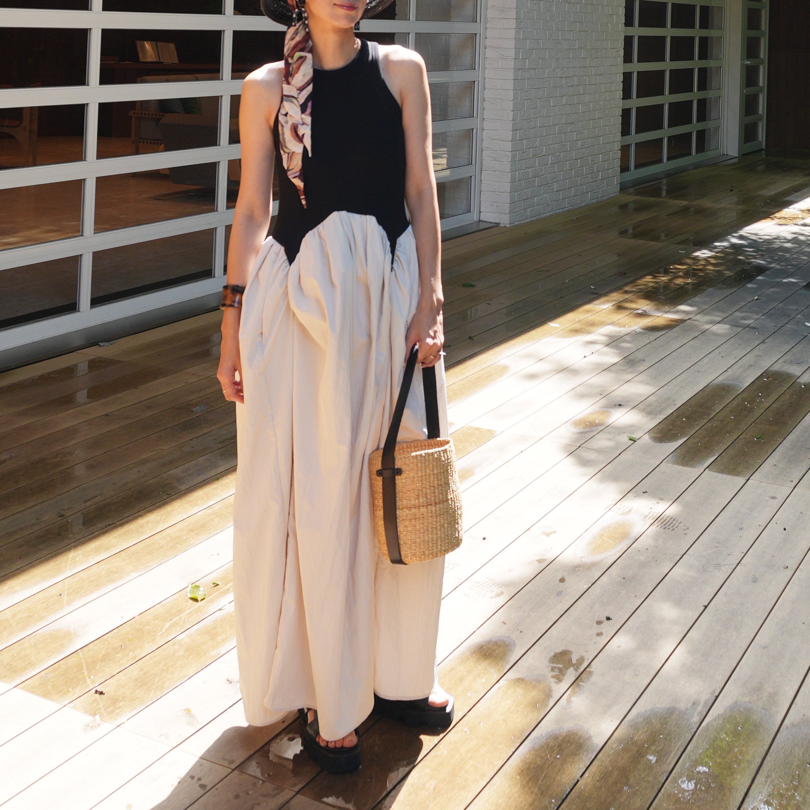 Bolga Basket Leather Handle