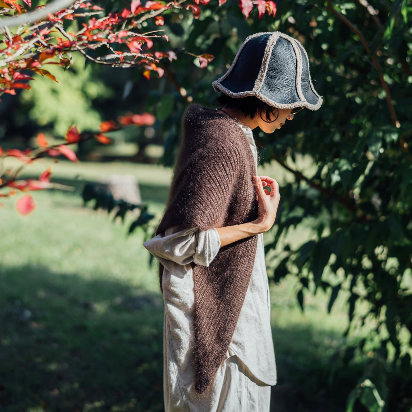Silk Mohair Triangle Stole