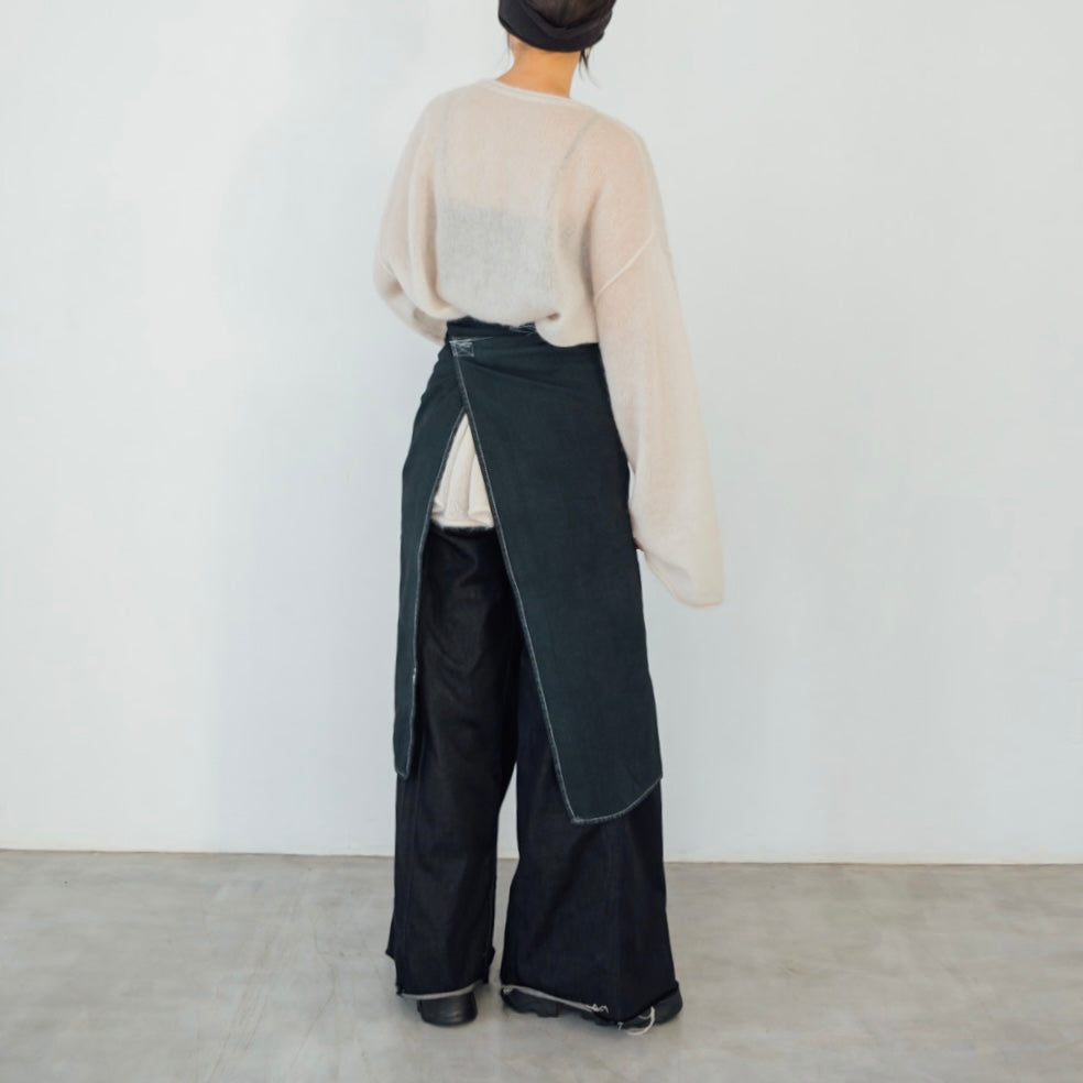 Black Dyed Vintage Apron 5