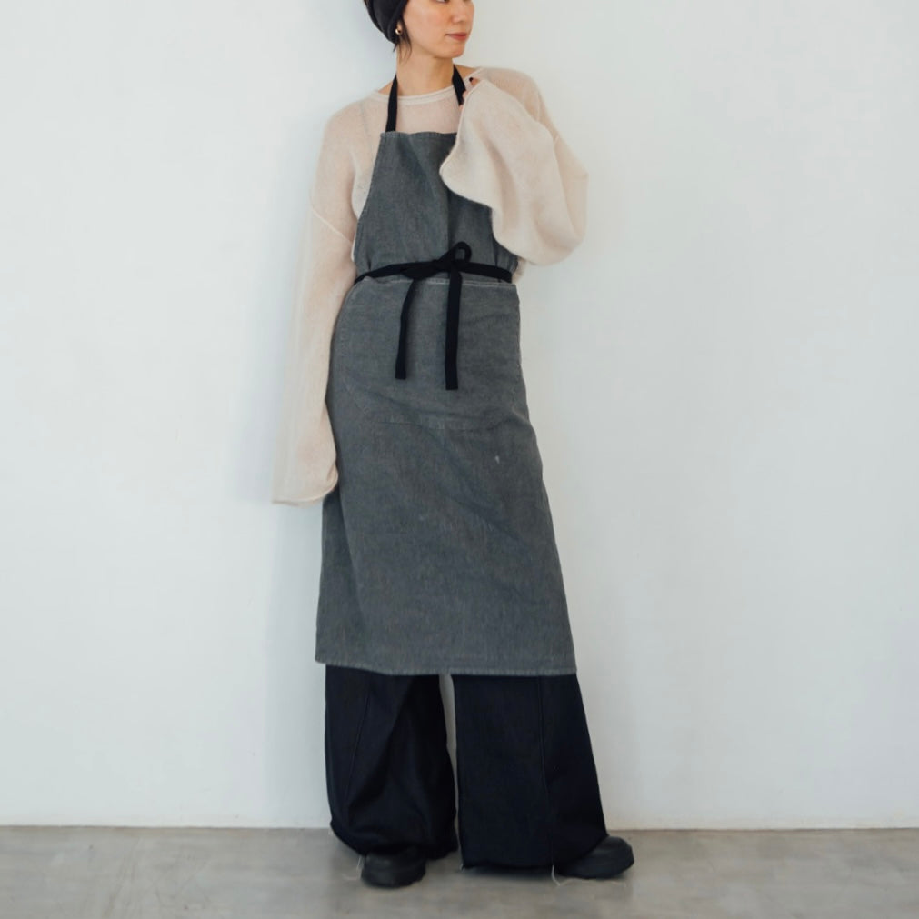 Black Dyed Vintage Apron 4