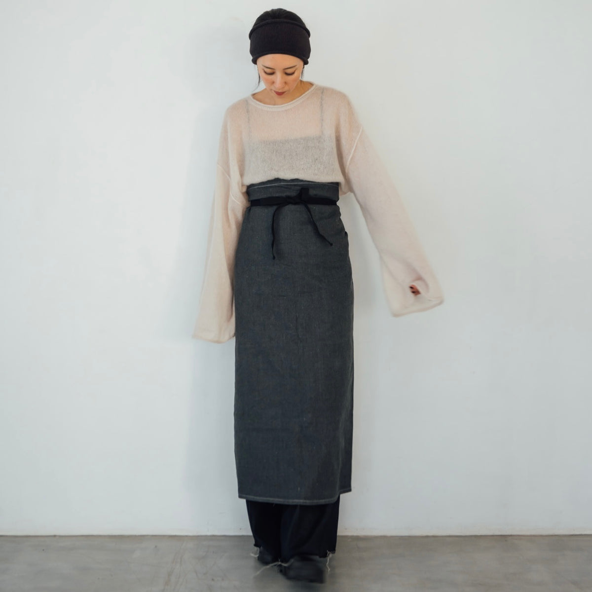 Black Dyed Vintage Apron 7