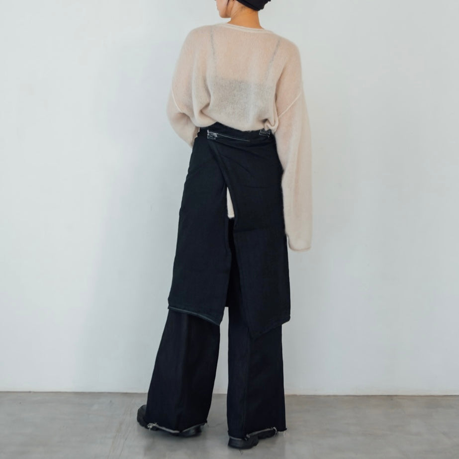 Black Dyed Vintage Apron 8