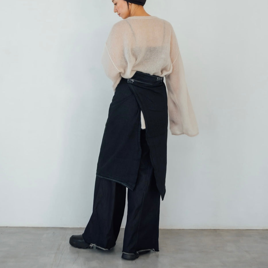 Black Dyed Vintage Apron 8