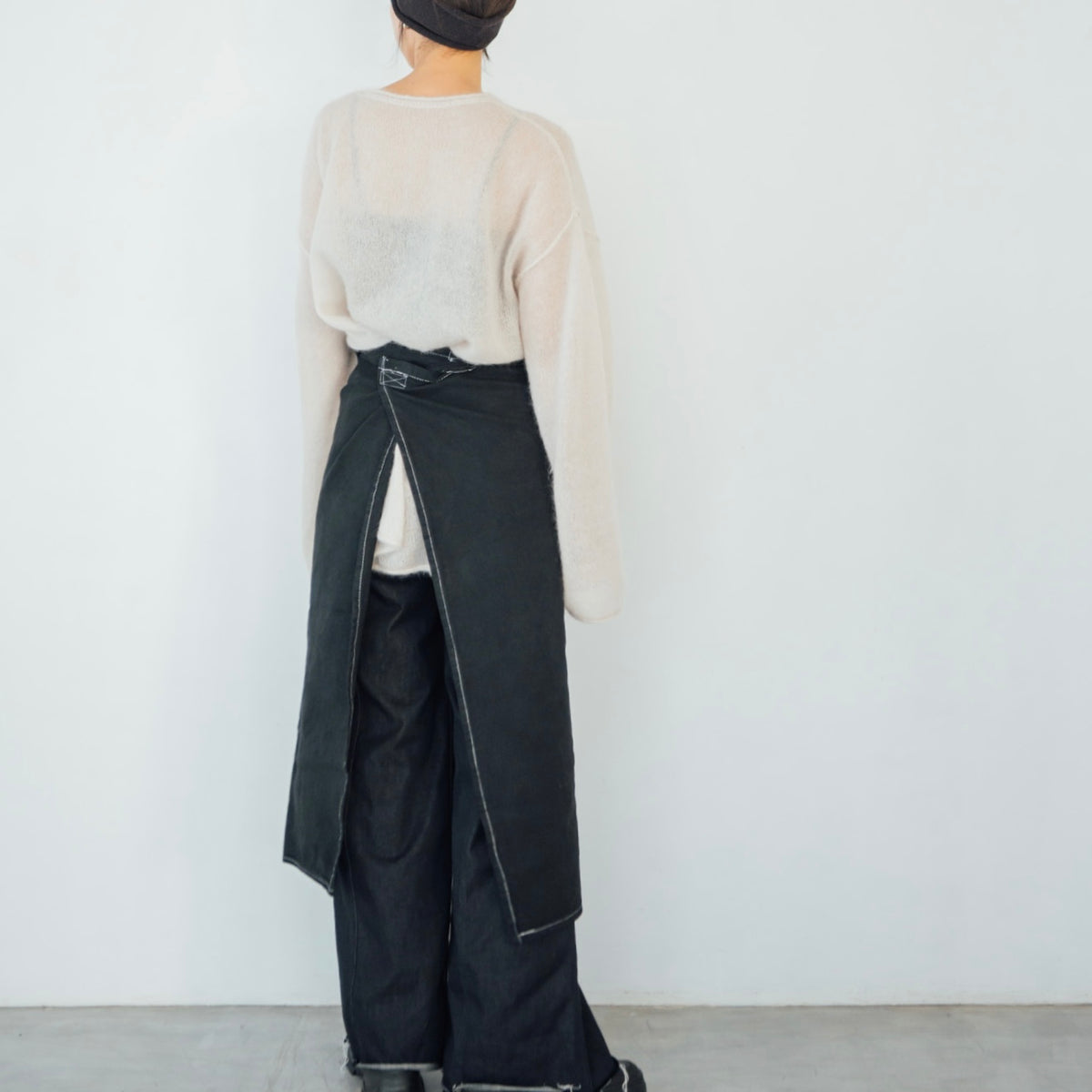 Black Dyed Vintage Apron 11