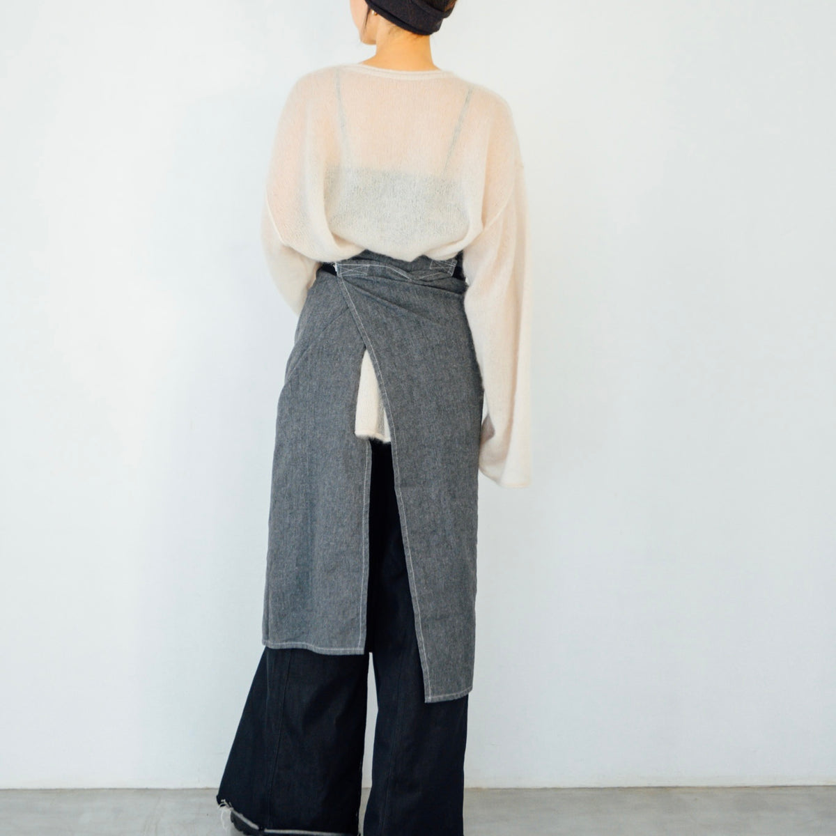 Black Dyed Vintage Apron 12