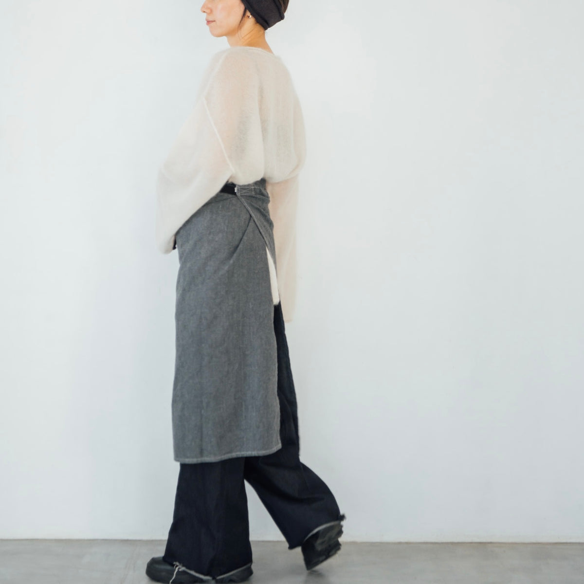 Black Dyed Vintage Apron 12