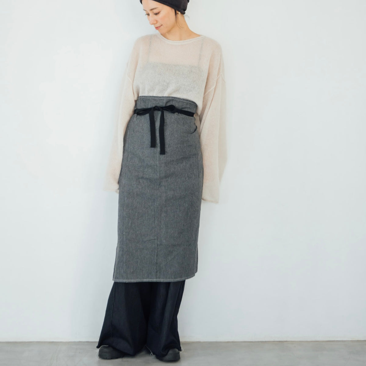 Black Dyed Vintage Apron 12