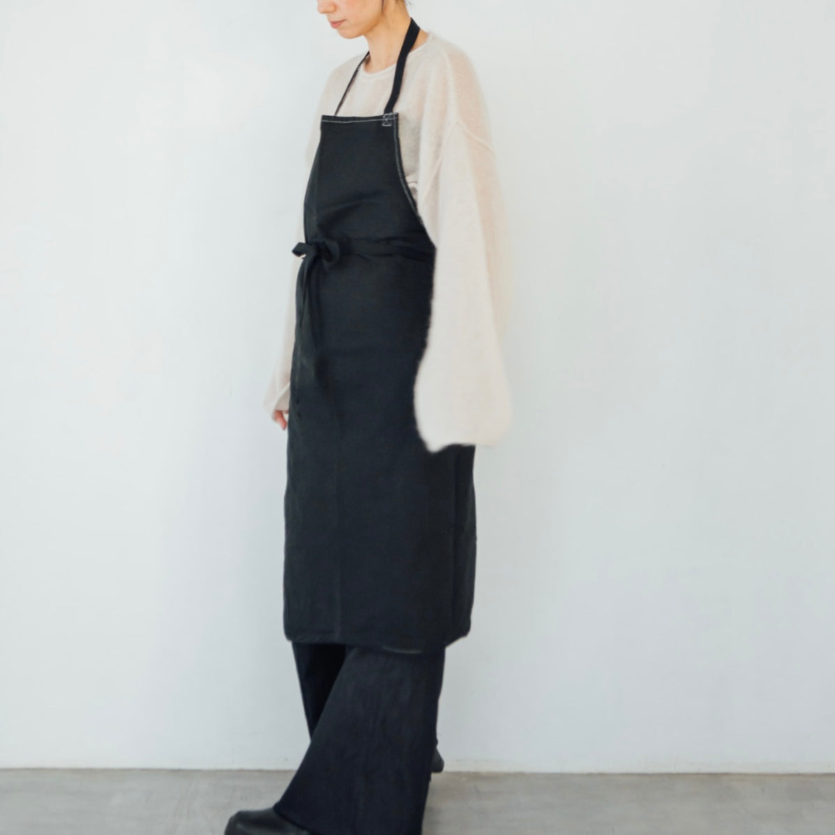 Black Dyed Vintage Apron 13