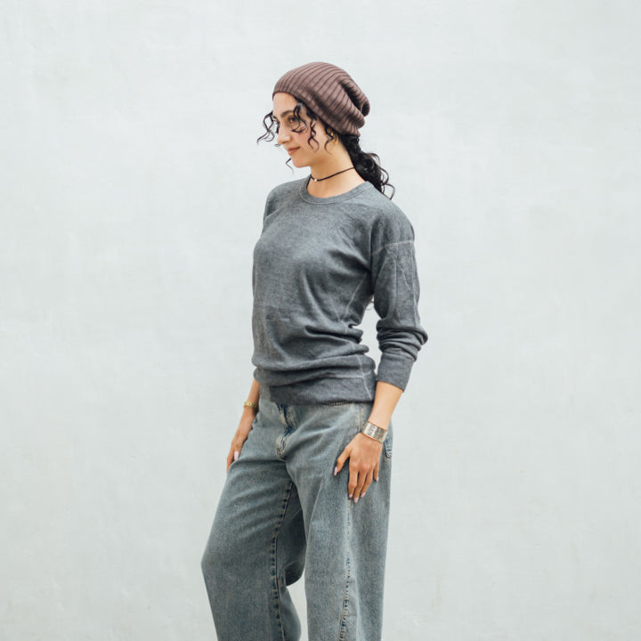 Deadstock Italian Military Knit Cutsew (Gray)