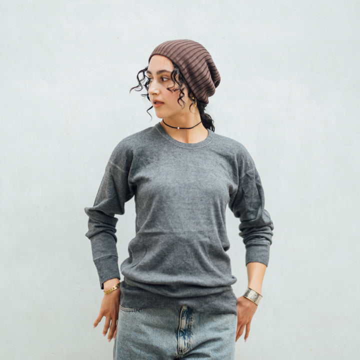 Deadstock Italian Military Knit Cutsew (Gray)