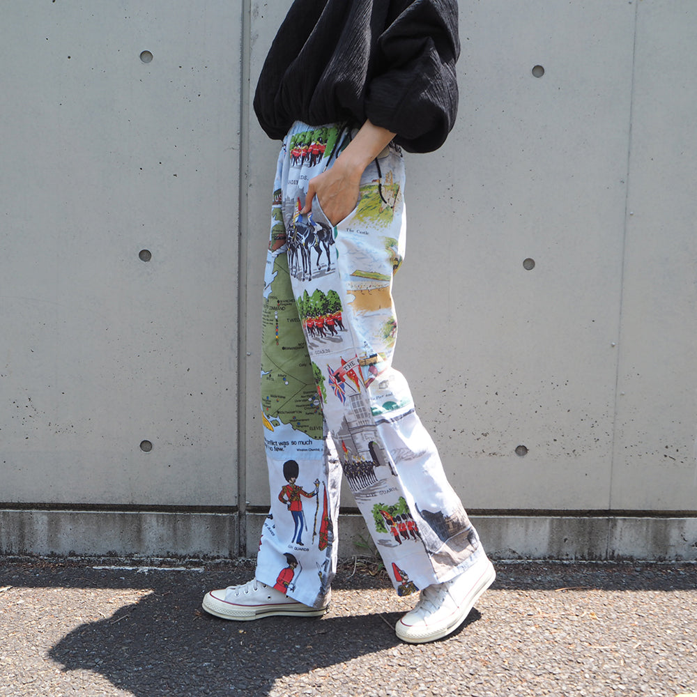 Remake Print Cloth Pants F
