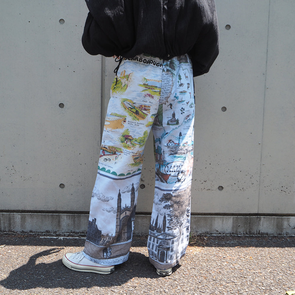 Remake Print Cloth Pants F