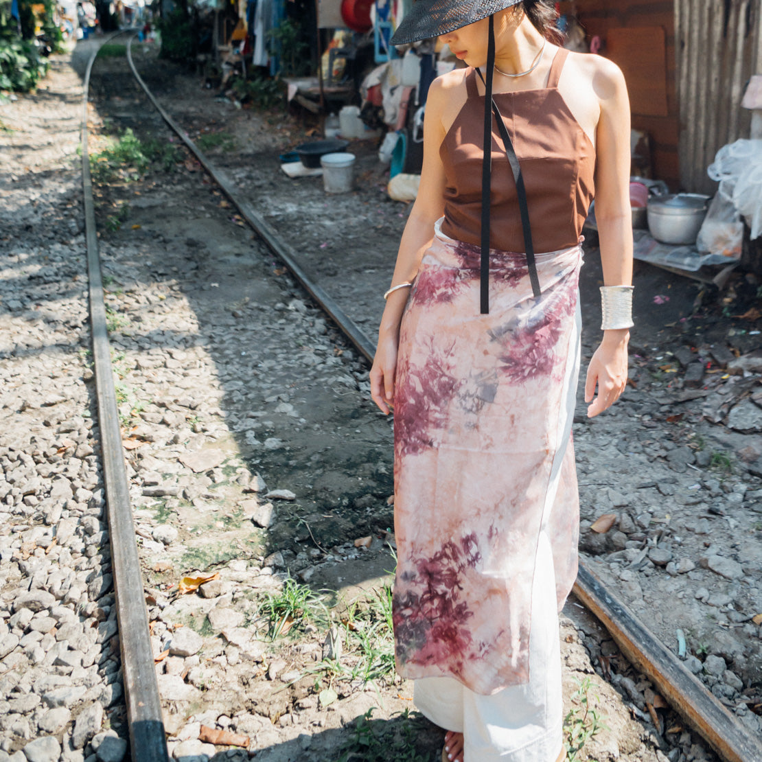 花影 -HANAKAGE- Silk Scarf _PINK_
