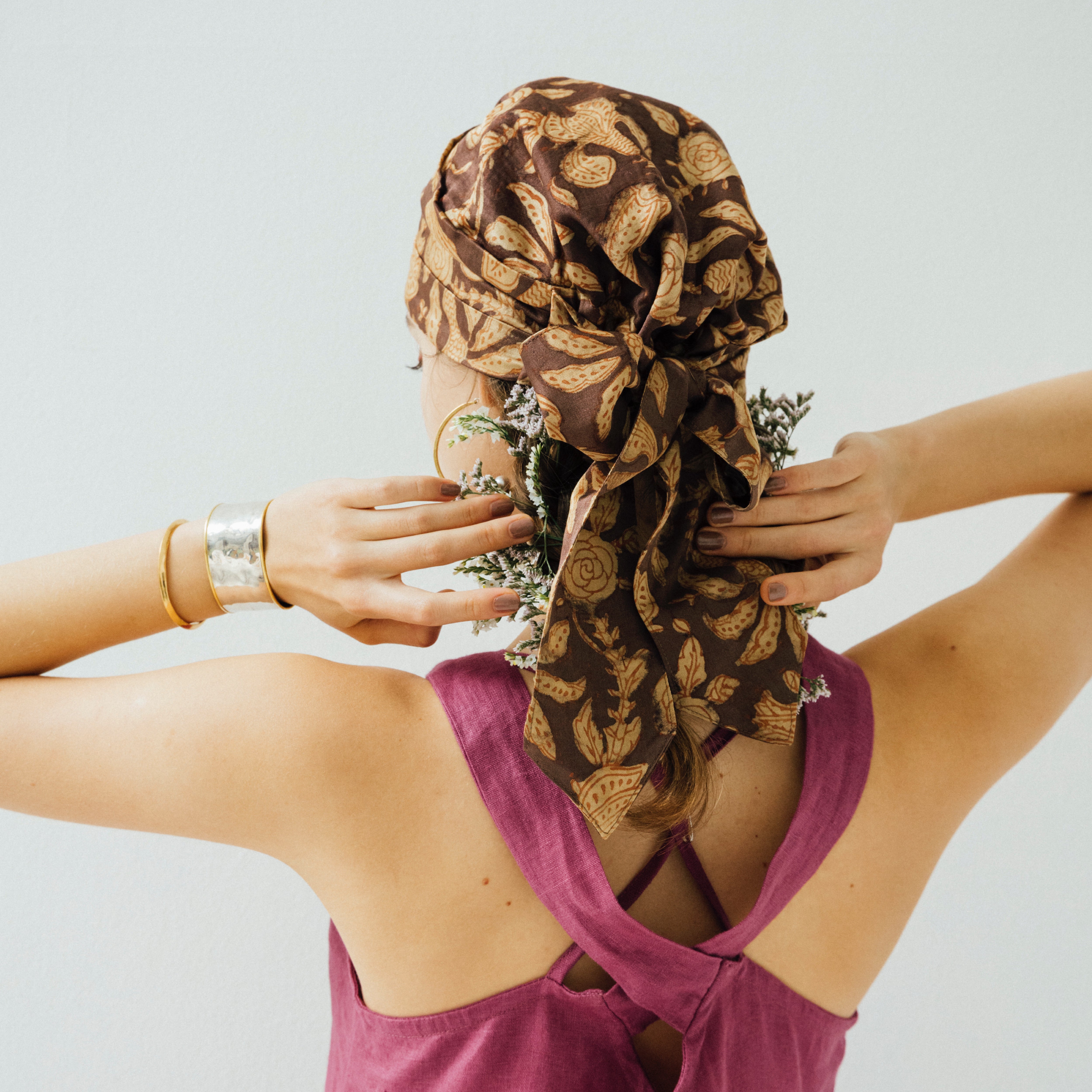 India Silk Turban Hat