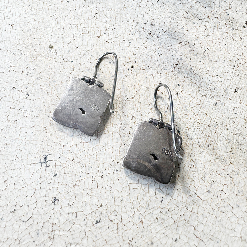 Pendientes vintage de plata y turquesa