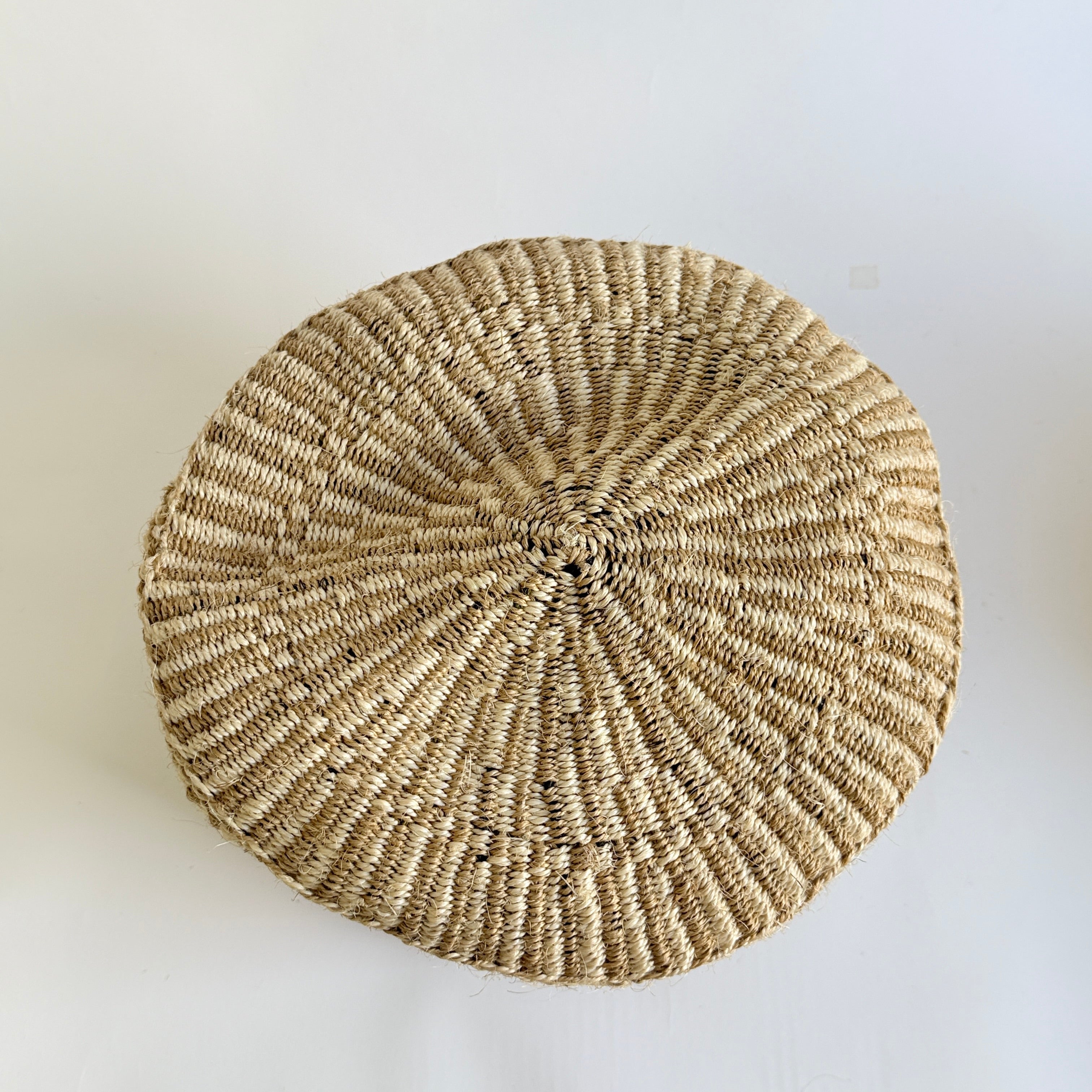 Colorful Sisal Bag (Beige×Silver)