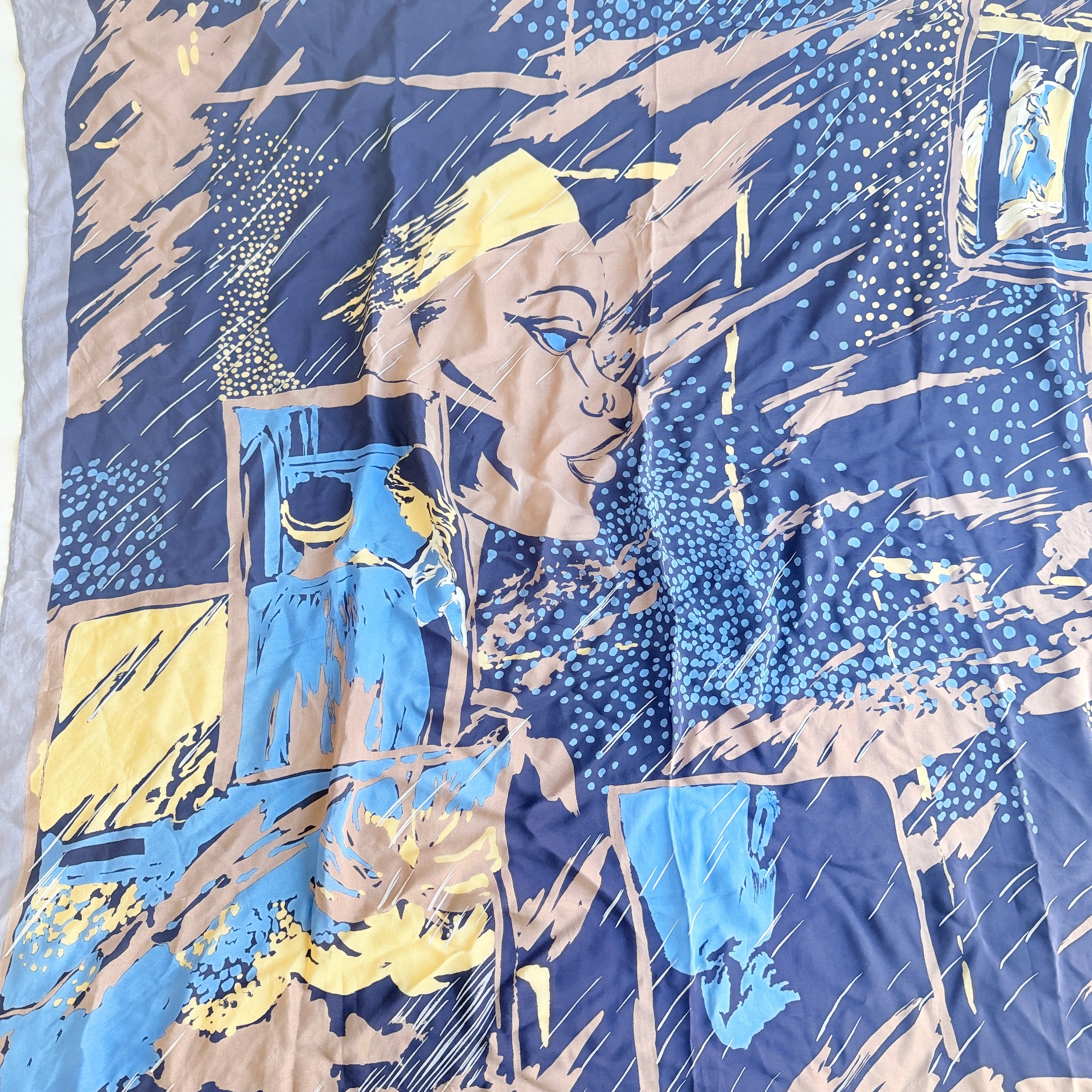 Vintage Silk scarf _L-3_