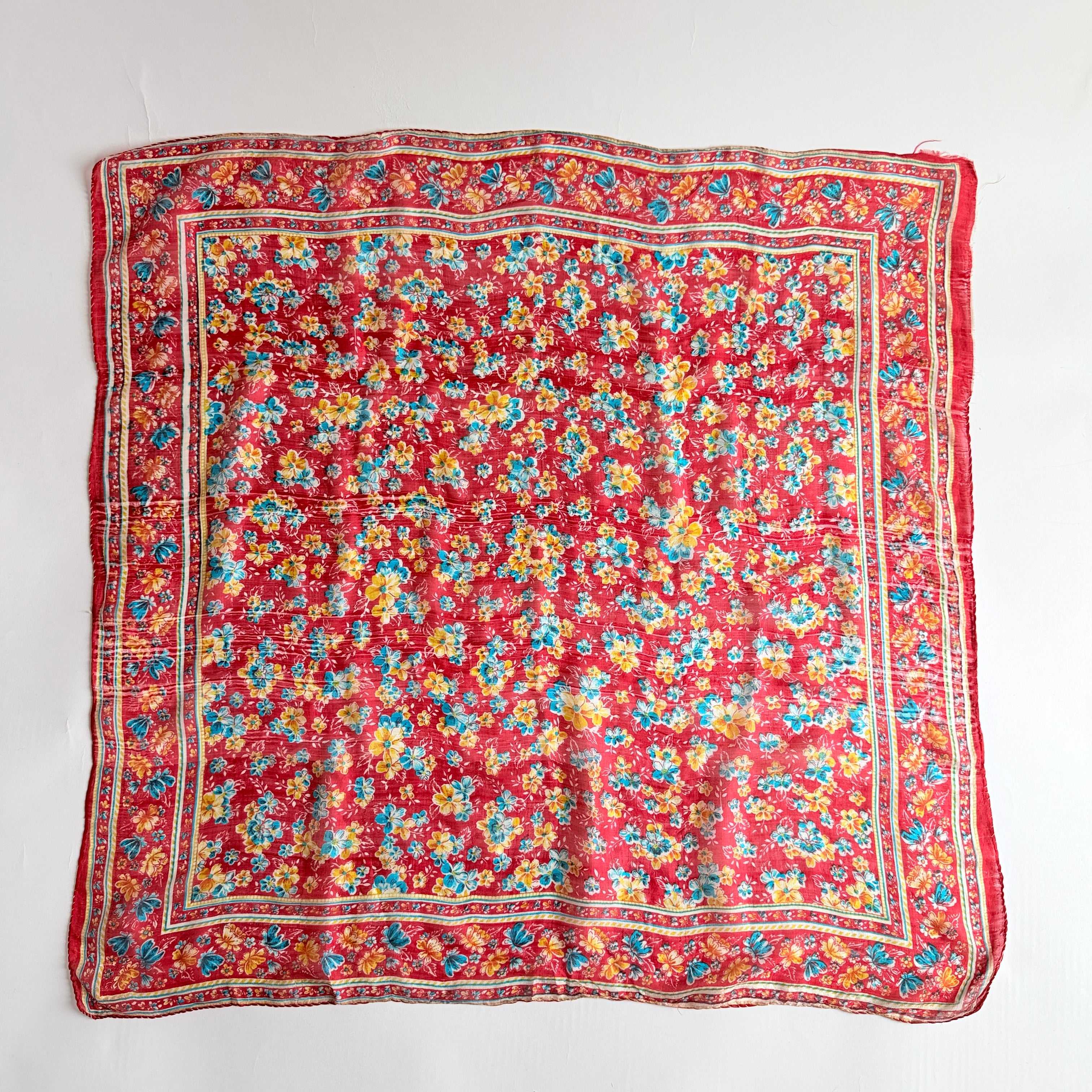 Vintage Silk scarf _L-6_