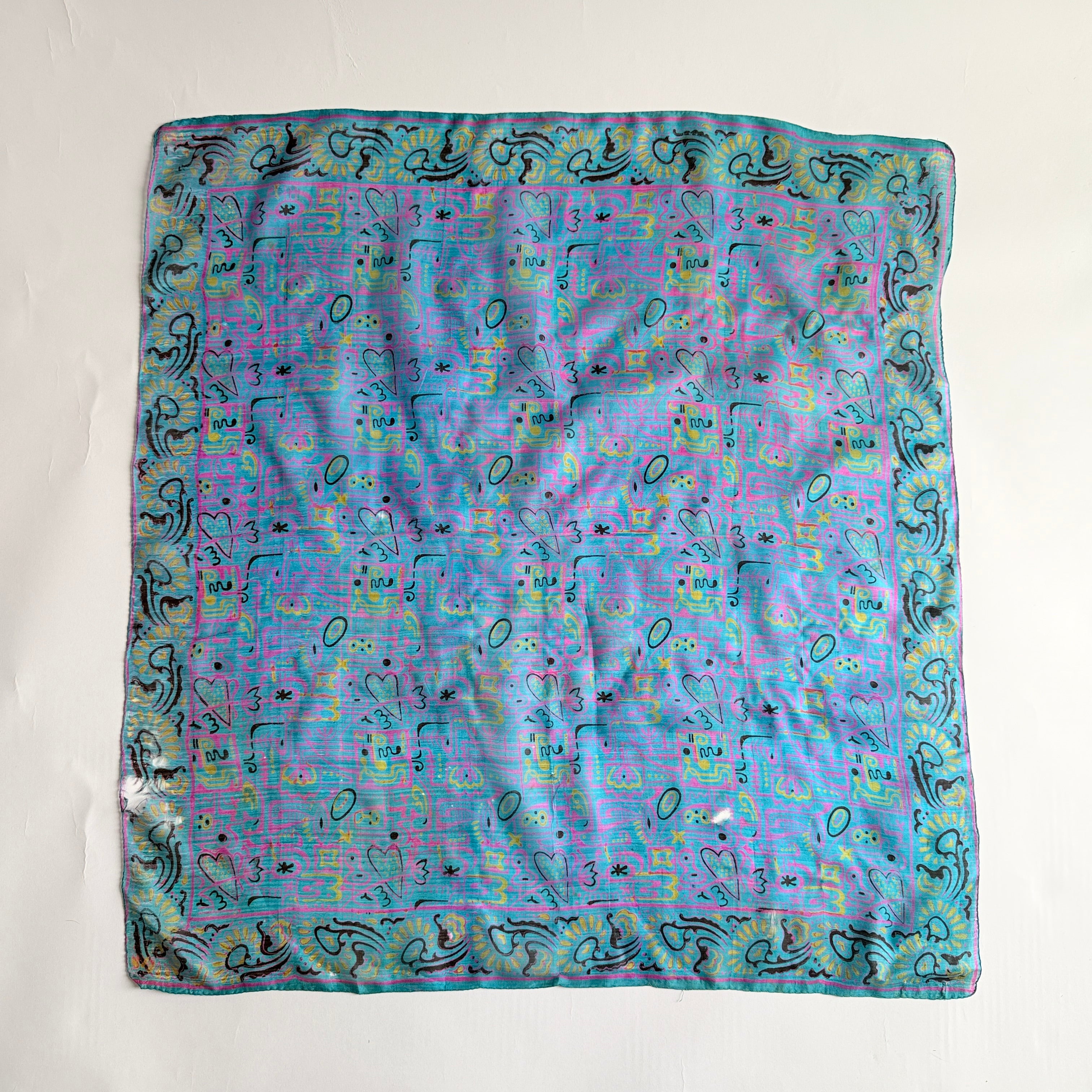 Vintage Silk scarf _M-8_