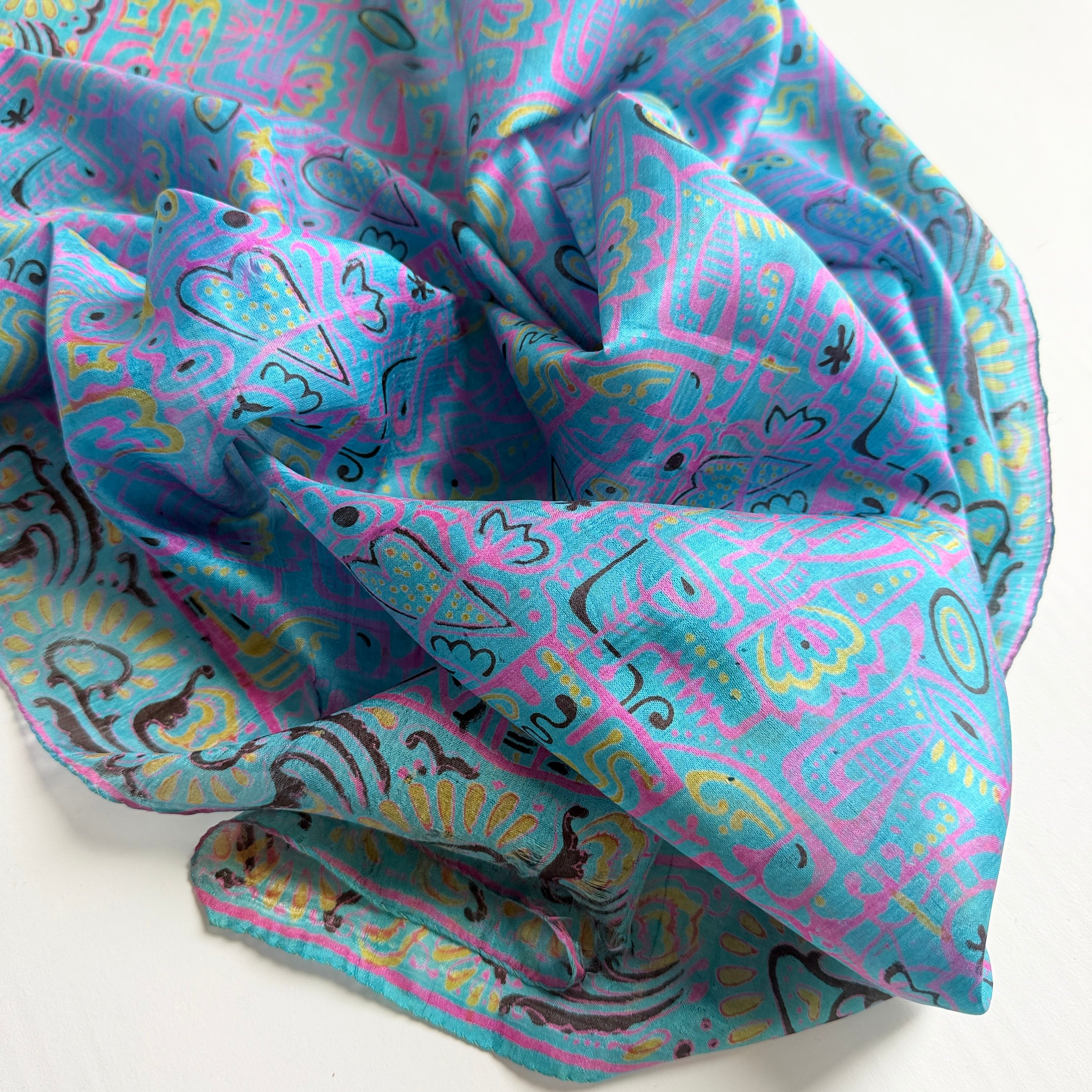 Vintage Silk scarf _M-8_