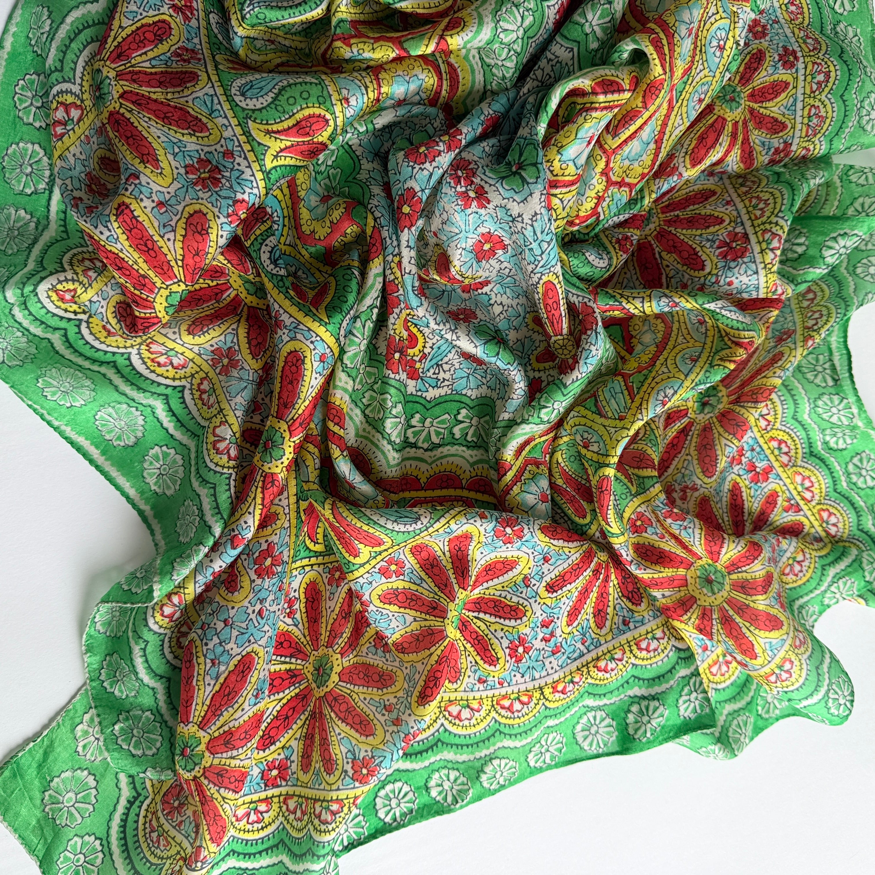 Vintage Silk scarf _L-7_