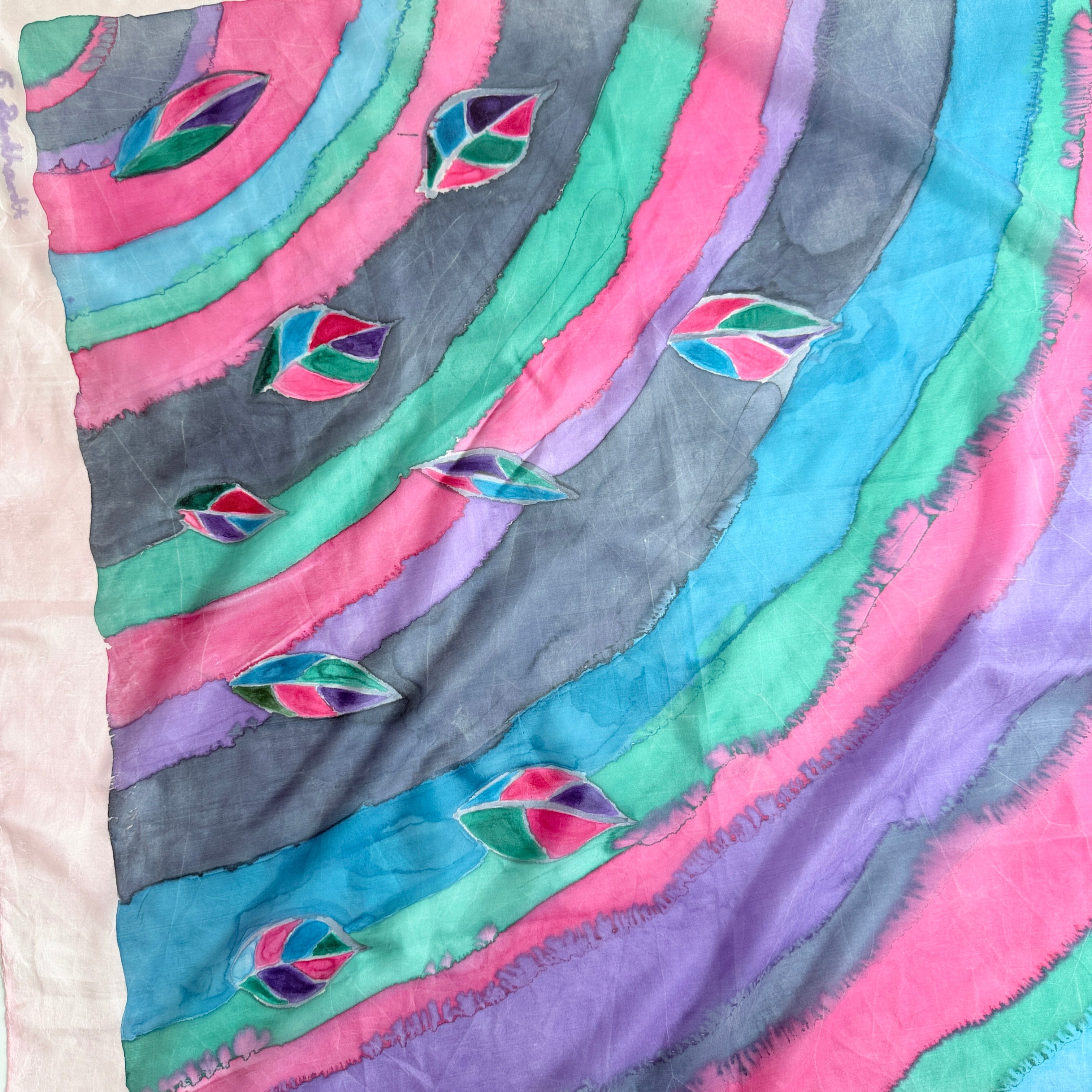 Vintage Silk scarf _L-18