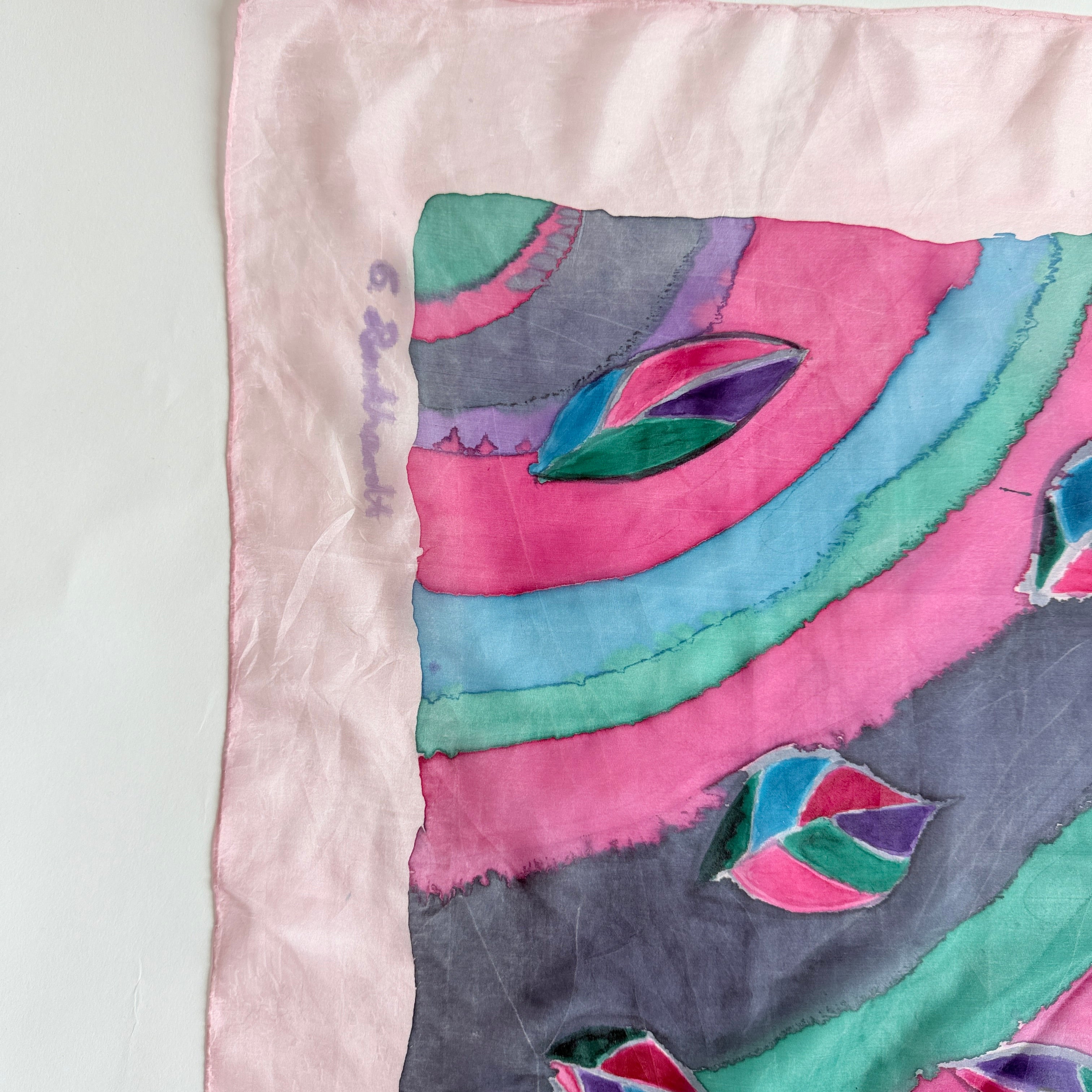 Vintage Silk scarf _L-18