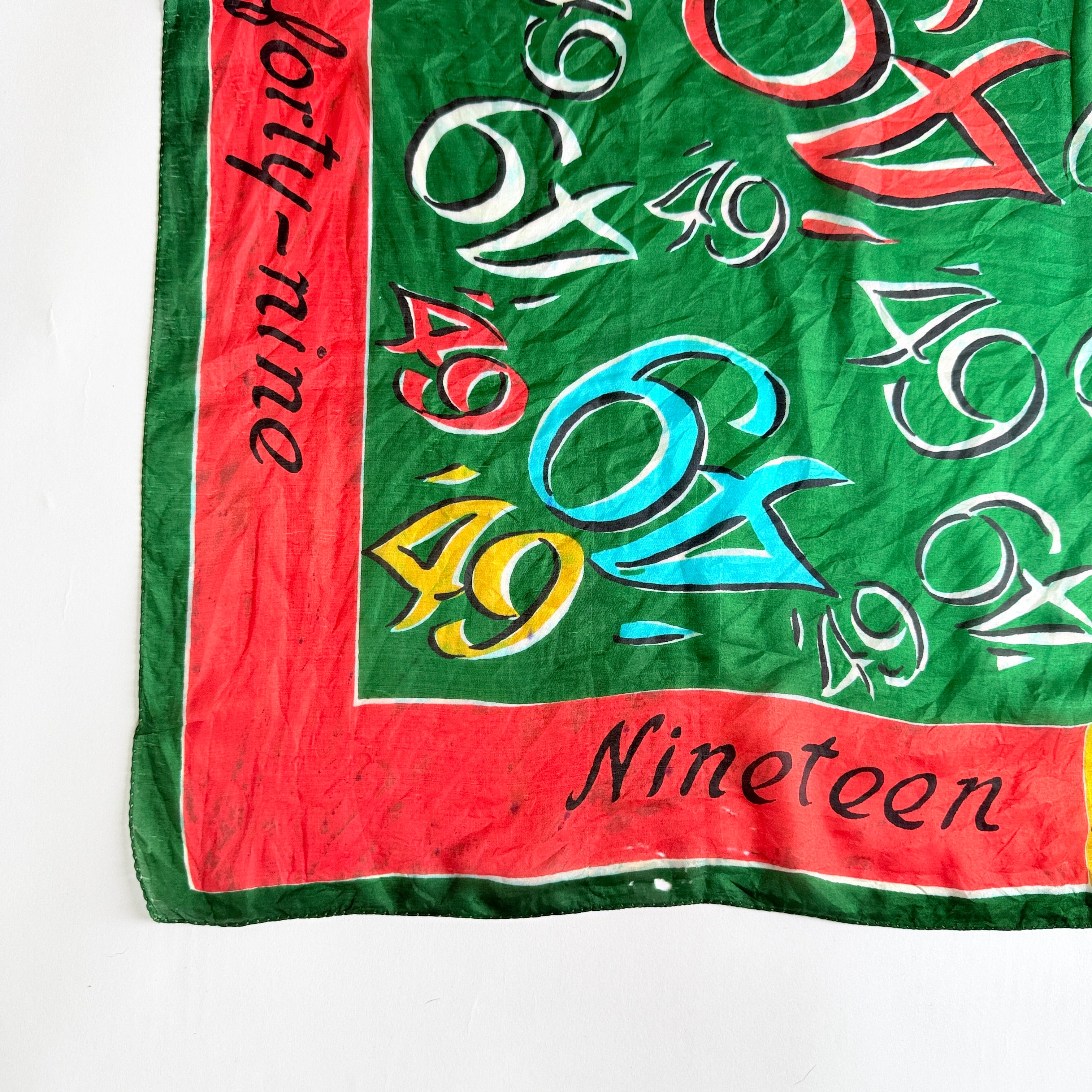 Vintage Silk scarf _L-16