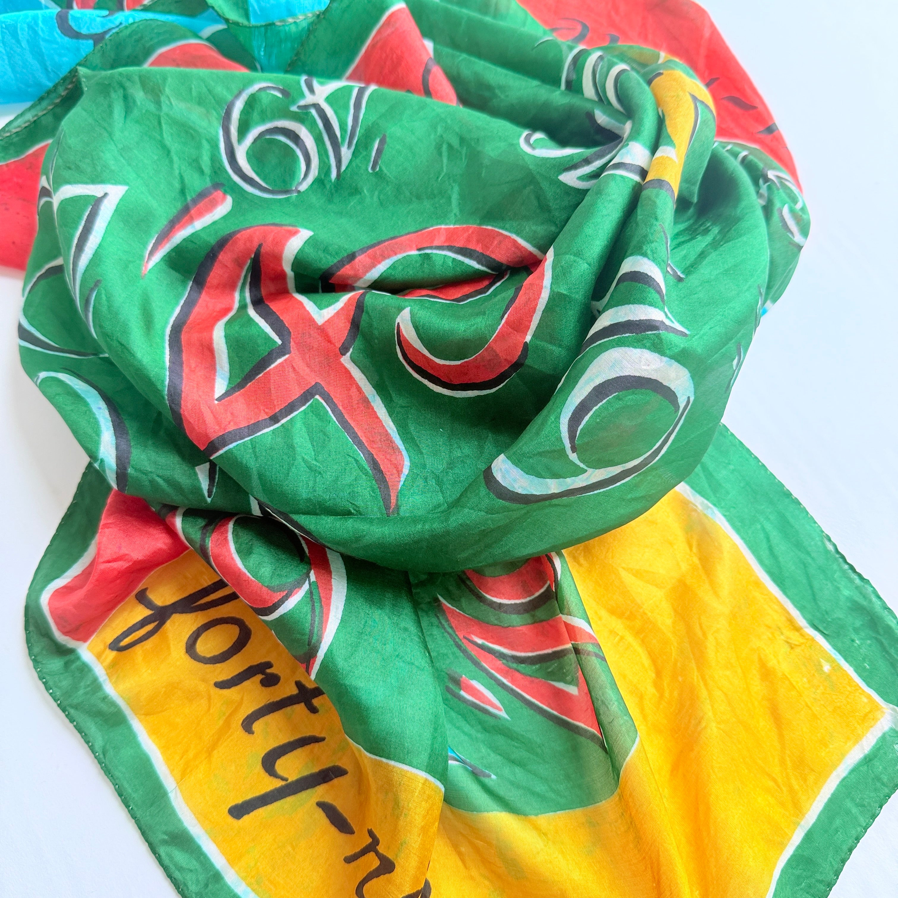 Vintage Silk scarf _L-16